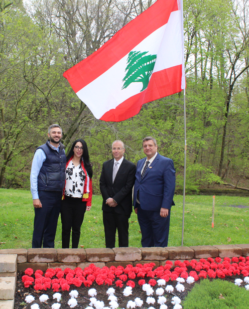 Alex Lackey, Pierre Bejjani, Consul General of Lebanon Suzan Mouzi Yassine and Omar Maalouf, Vice President of World Lebanese Cultural Union North America